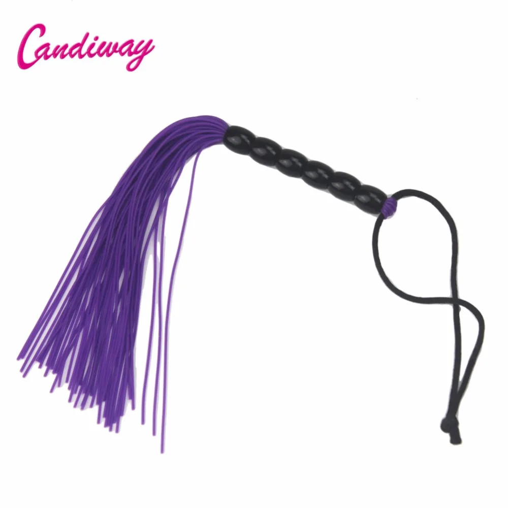 Rubber Tails Whip for Sensual Play and BDSM Erotic Sex Toys For Adult Games Tickle Mini Cosplay Bondage