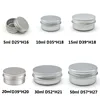 10Pcs 5g 10g 15g 20g 30g 50g Empty Silver Aluminum Tins Cans Screw Top Round Candle Spice Tins Cans with Screw Lid Containers ► Photo 3/6