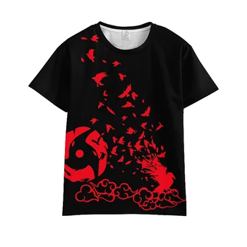 

3D Printed Shirts Cosplay Costume For Naruto Adult Tops Animation Game Short Sleeve T-shirt Summer Clothes Loose Cos Props