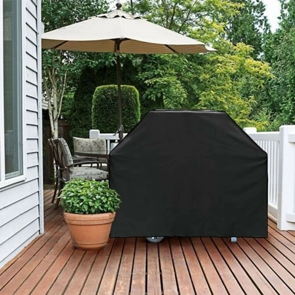 Black Outdoor Waterproof Barbecue Cover Anti Dust Rain Protection Dust Covers Barbecue Gas Grill Cover bbq grill accessories
