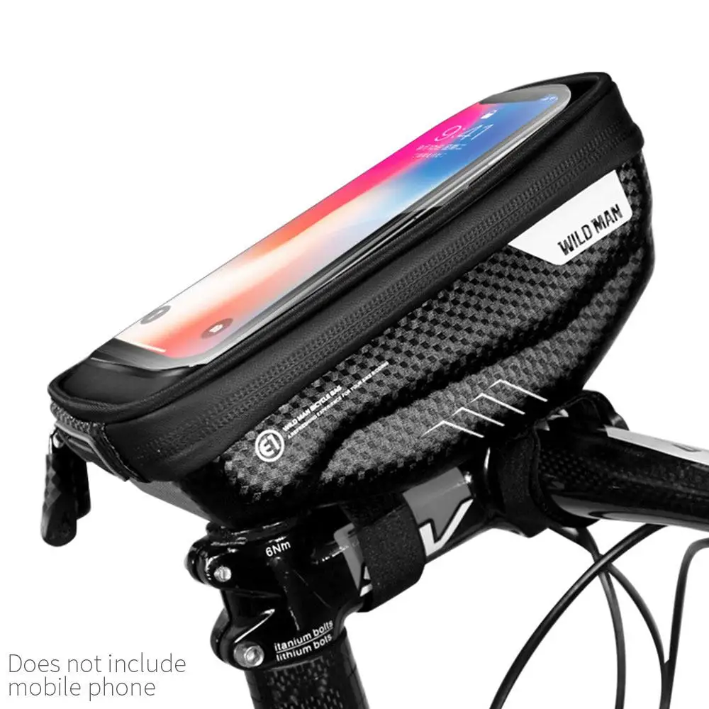 Mountain Bike Front Tube Pouch Bag Frame Pannier For 6.5inch Screen Phone Holder