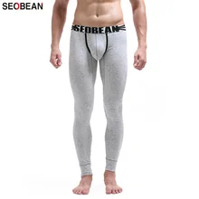 SEOBEAN, мужские осенние штаны, модная u-образная сумка, пуш-ап, однослойные, мини, в горошек, Мужские Термо теплые штаны, кальсоны