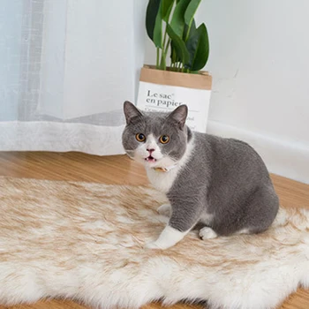 

Long Plush Pet Dog Cat Bed Blankets Fluffy Dog Bed Mats Deep Sleeping Soft Winter Thin Covers for Large Dogs Solid Cats Mattress