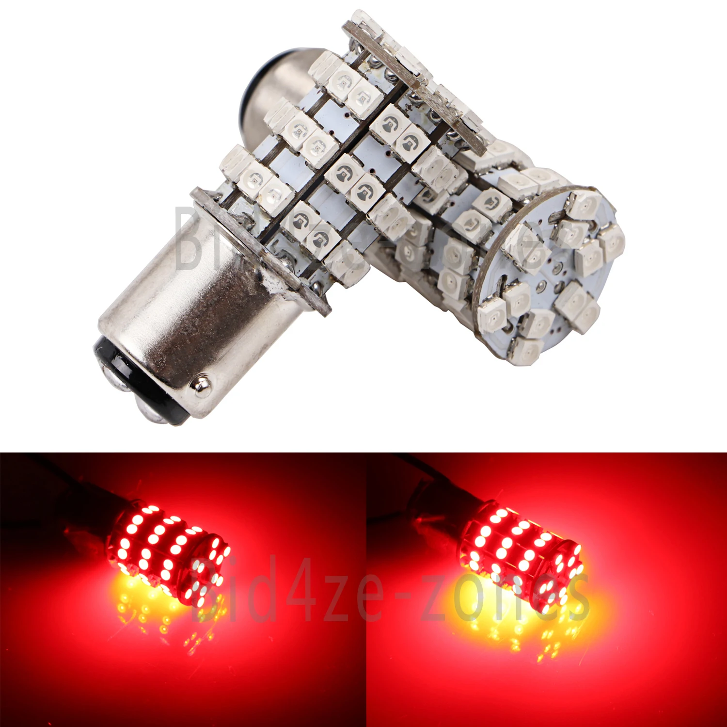 1 Pair 1157 Red LED Backup Turn Signal Brake Stop Lights Bulb For