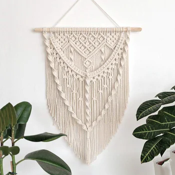 

Large Macrame Wall Hanging Boho Room Decor Chic Bohemian Beige Woven Macrame Wall Tapestry Home Wedding Decoration