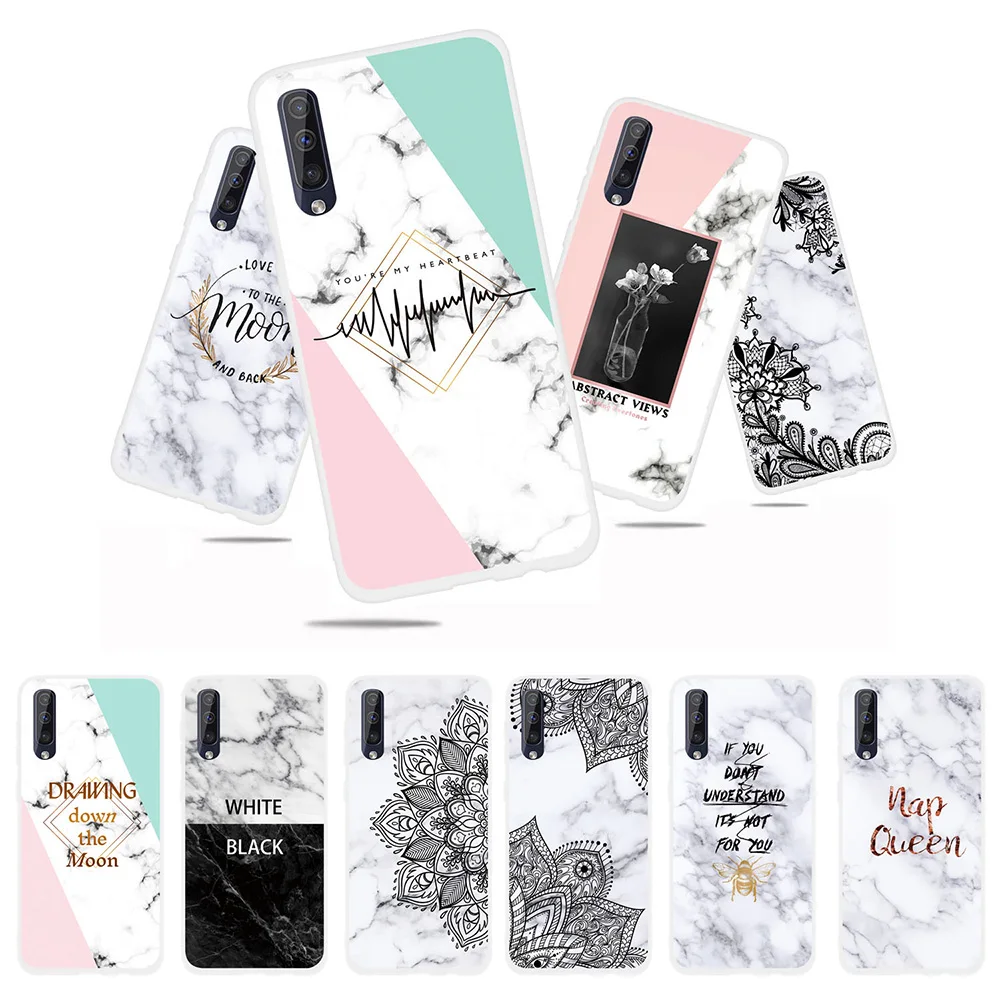 

Matte Marble Soft Case for Samsung A50 A40 A30 A70 M20 S7 Edge S8+ S9 S10e S10 Plus Note 8 9 Simple Style Silicone Cover Cases