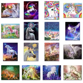 

Full Square Diamond 5D DIY Diamond Painting Cartoon unicorn Diamond Embroidery Cross Stitch Mosaic Home Decor