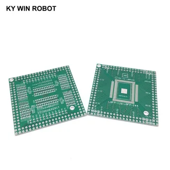 

1pcs QFP / EQFP / TQFP / LQFP144 / LQFP128 SMD turn DIP CPU broad 0.5mm IC adapter Socket / Adapter plate / PCB