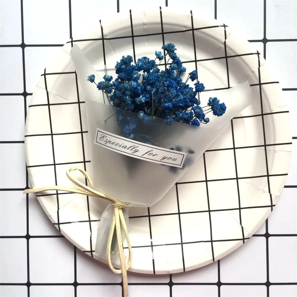 DblueGypsophila 1 шт./лот, мини Гипсофилы, Натуральные сушеные цветы для свадьбы, дома, украшения для самодельного изготовления, подарки, упаковка, небо, звезды, цветы, фото Декор - Цвет: DblueGypsophila