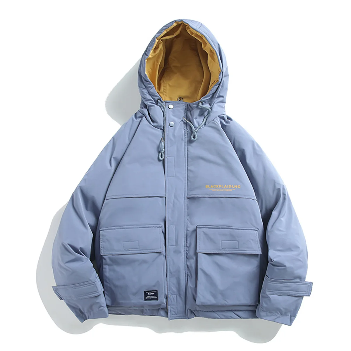 Luoye luo ye Winter New Style Japanese-style Origional Two-color Hooded Unisex Japanese-style Casual Cotton-padded Clothes