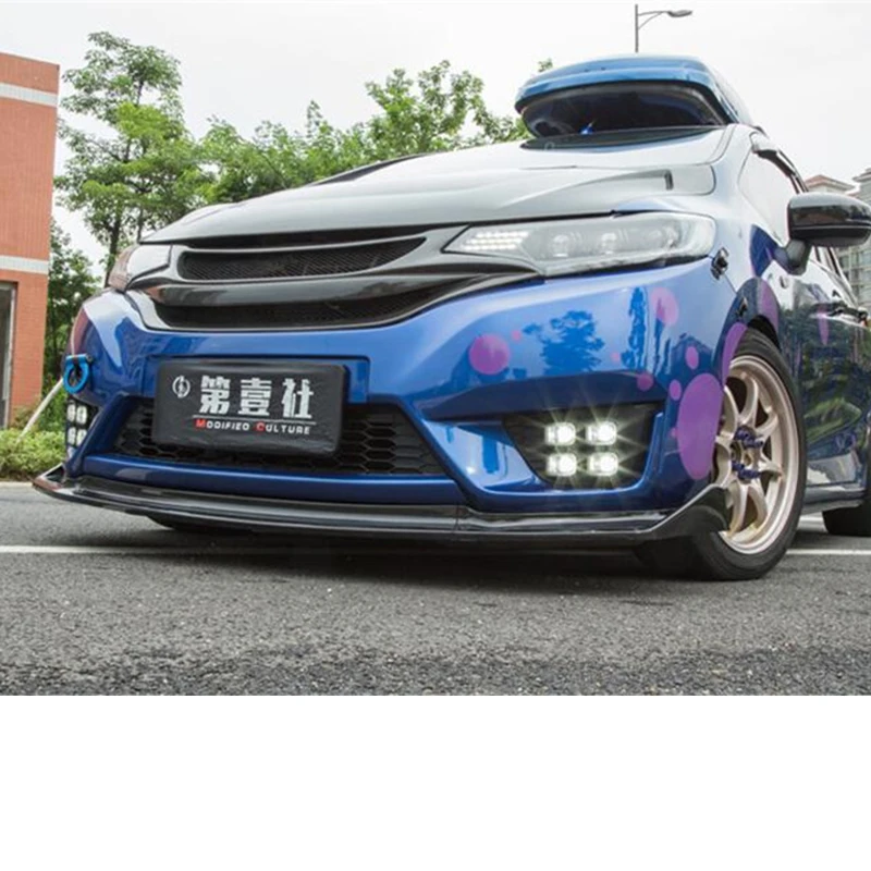CEYUSOT для Honda Fit Jazz автомобильный передний бампер для губ комплект диффузор дефлектор спойлер сплиттер для губ Джаз спойлер