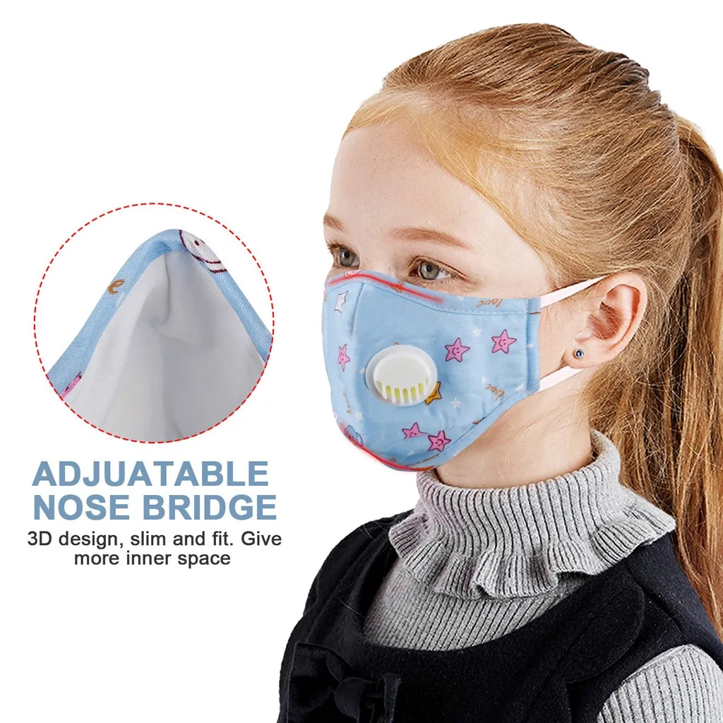 2pcs Facemaks For Kids Reusable Face Maks Dust Pm2.5 Windproof Foggy Haze Pollution Hijab Scarf Face Maks Reusable Mascarillas