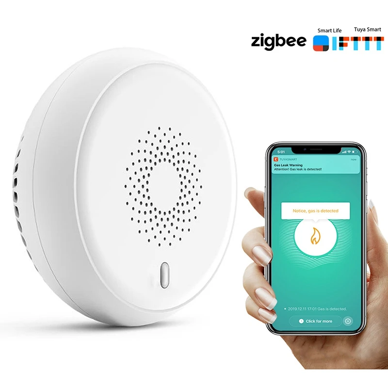 Для ZigBee Tuya детектор газа бытовой горючий газ натуральный CH4 утечки Тестер SmartLife