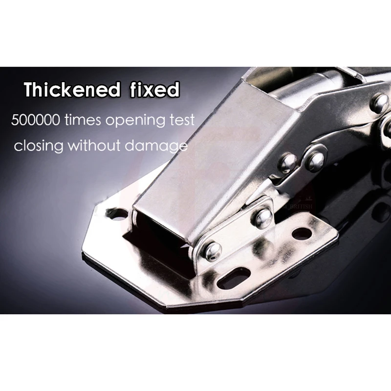 

10pcs 90 Degree 3 Inch No-Drilling Hole Cabinet Spring Door Hinge Full Overlay