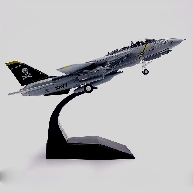 США темно-F-14b панда пиратский флаг эскадрилья Перевозчик-борется бомбардировщик истребитель модель 1:100 сплав готовая Коллекция украшения