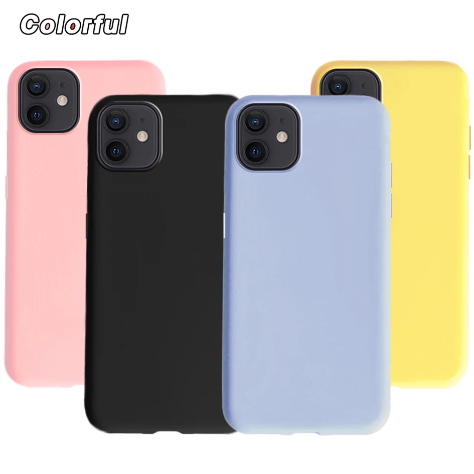 Простой чехол из жидкого силикона для iPhone 12 Pro противоударный мягкий матовый