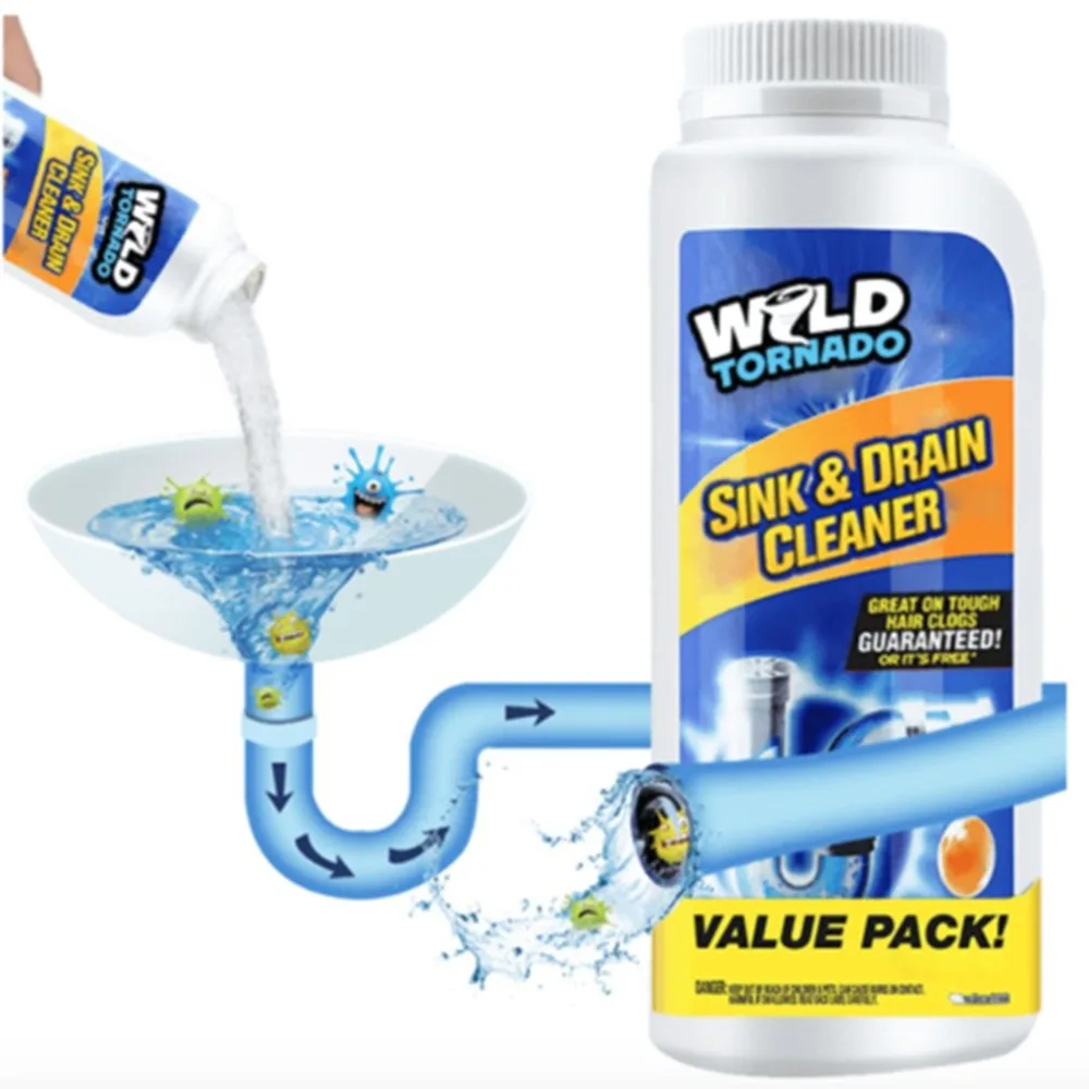 

Portable Powerful Sink & Drain Cleaner Cleaning Tool Super Cleaning Power Good Helper for Housework 40*40*105 mm