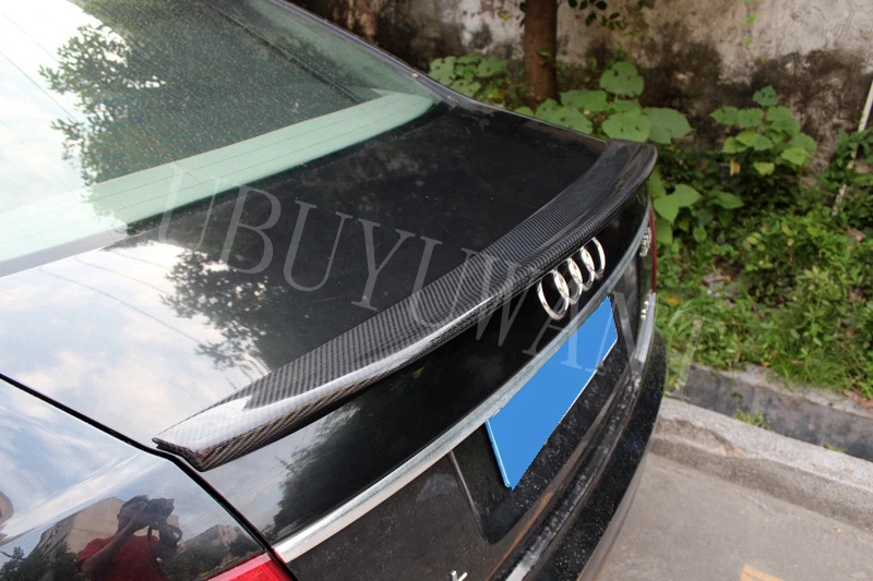 Для Audi A6 C6 2009 2010 2011 2012 карбоновое волокно в бельгийском стиле, наружный задний багажник, украшение крыла, задний спойлер багажника