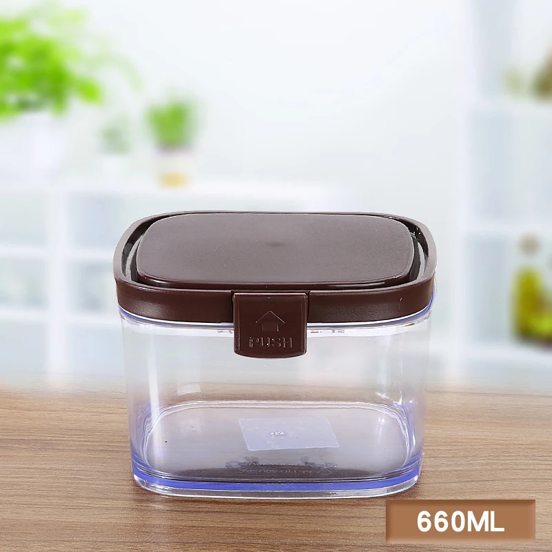 1Pcs Sealed moisture-proof kitchen storage tank plastic transparent tea cans milk powder snacks pasta biscuits home storage tank - Цвет: as the picture shows