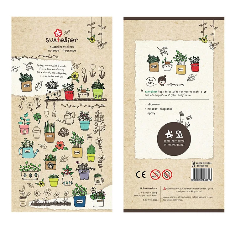 

Sonia Potted Plant Decorative Stationery Stickers Scrapbooking DIY Diary Album Stick Label