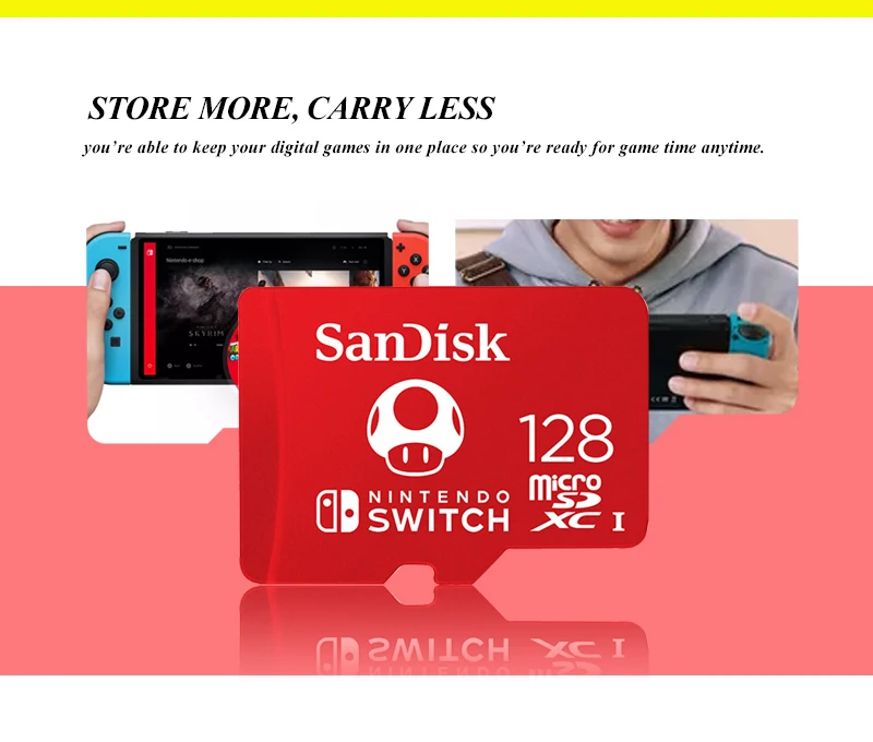 SanDisk Nintendo Switch Memory Card 256GB 128GB 100MB/s Micro SD Card 4K Ultra HD UHS-1 Flash Card Memory Microsd TF/SD Card