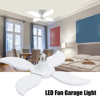 

60W E27 LED Fan Garage Light Good Transmittance Uniform Lighting Folding High Bay Workshop Industrial Lighting Lamp