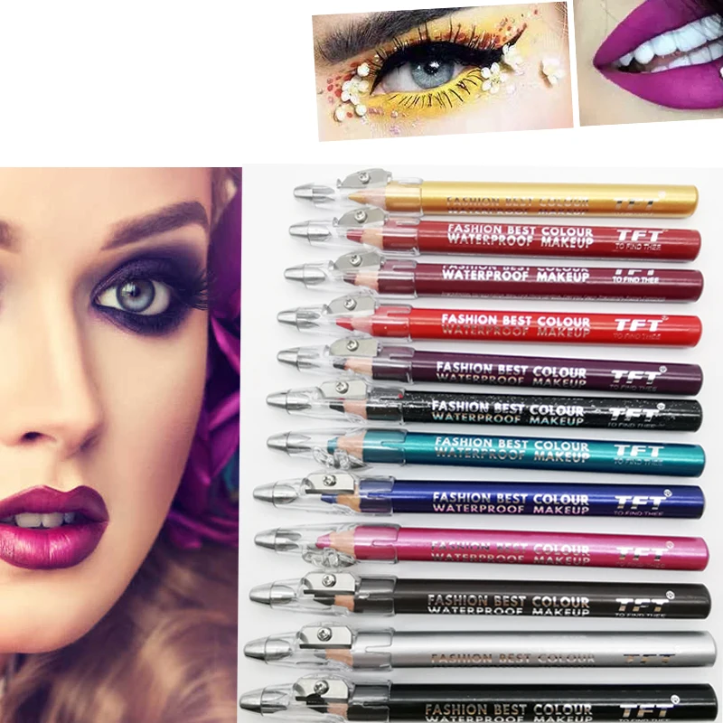 

Beautiful Smudge-proof Colorfast Eyebrow Pencil With Sharpener Easy To Color Eyebrow Pencil
