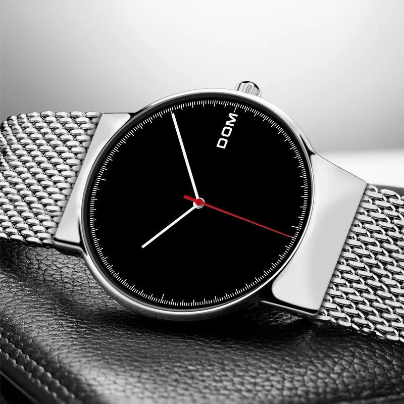 

DOM Watch 2018 Hot Selling Watch Fashion Ultra-Thin Mesh Belt Scandinavian Minimalist Three Needle Watrproof Watch