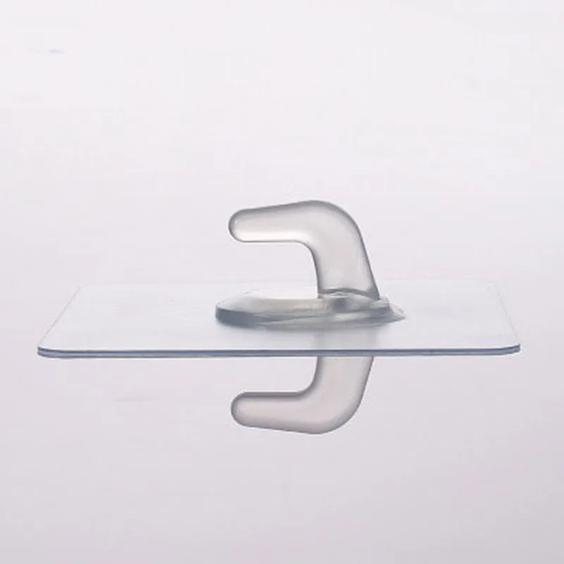 5/10Pcs Strong Self Adhesive Wall Hooks Silicone Wall Hangers Moisture Proof Transparent Door Hook Kitchen Bathroom Hanging