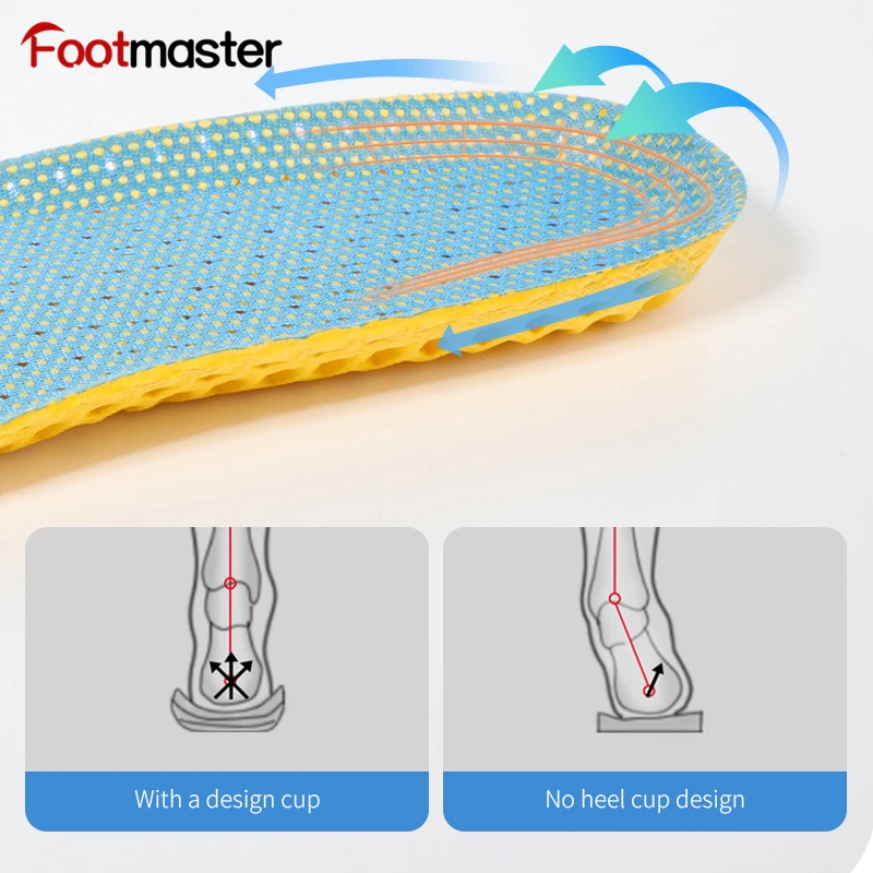 FootMaster breathable Sports insole shoe shock absorbing insoles Unisex Double honeycomb Running shoe insoles