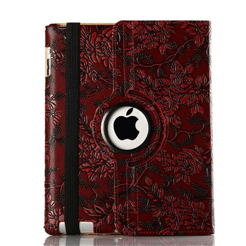 3D художник чехол для Ipad 5 6 360 Вращающийся винограда Pattern Флип Смарт из искусственной кожи для Ipad Air 1 Air 2 Ipad 9,7 9,7"
