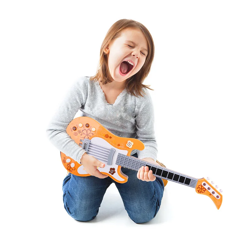 Детские электрогитары игрушки ребенок интерес развитие с яркими звуками музыкальный инструмент игрушечные гитары игрушки подарки для детей