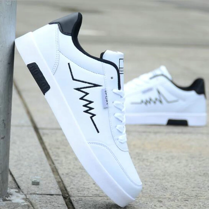 

High Quality Brand Men Casual Shoes Hot sale New Fashion Spring Autumn Casual Shoes Men Breathable Black Casual Men Shoes White