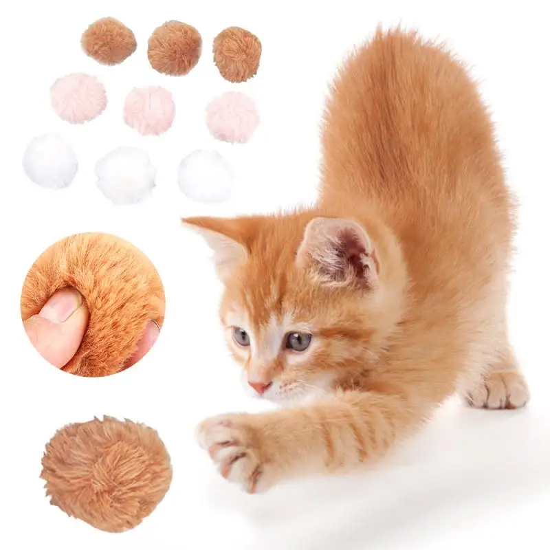Colorful Interactive Cat Toys Cute Funny Cat Toys Stretch Plush Ball Pet Kitten Rainbow Chew Toys Fun Stratch Pets Supplies