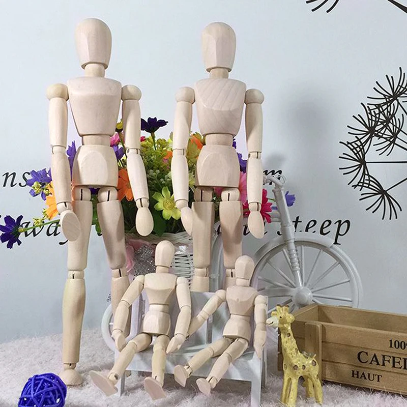 

Wooden Manikin Mannequin Moveable Limbs Human Figure Art Drawing Sculpting Model Class Sketching Jointed Human Puppet D14