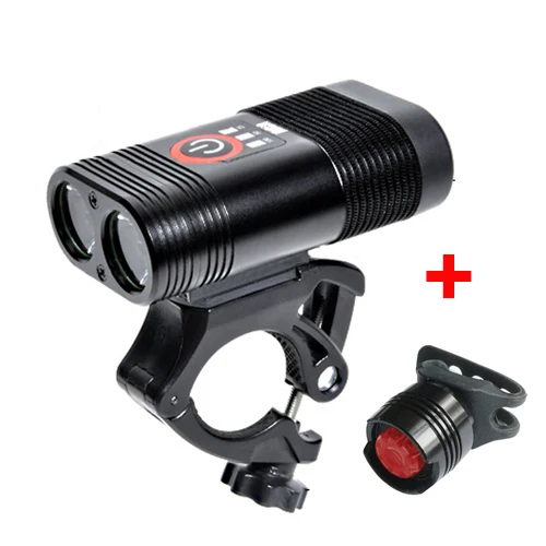 NEWBOLER 2200 мАч 800 Люмен USB велосипедный светодиодный светильник фонарь передний задний светильник велосипедный головной светильник водонепроницаемый флэш-светильник для велосипеда - Цвет: with taillight