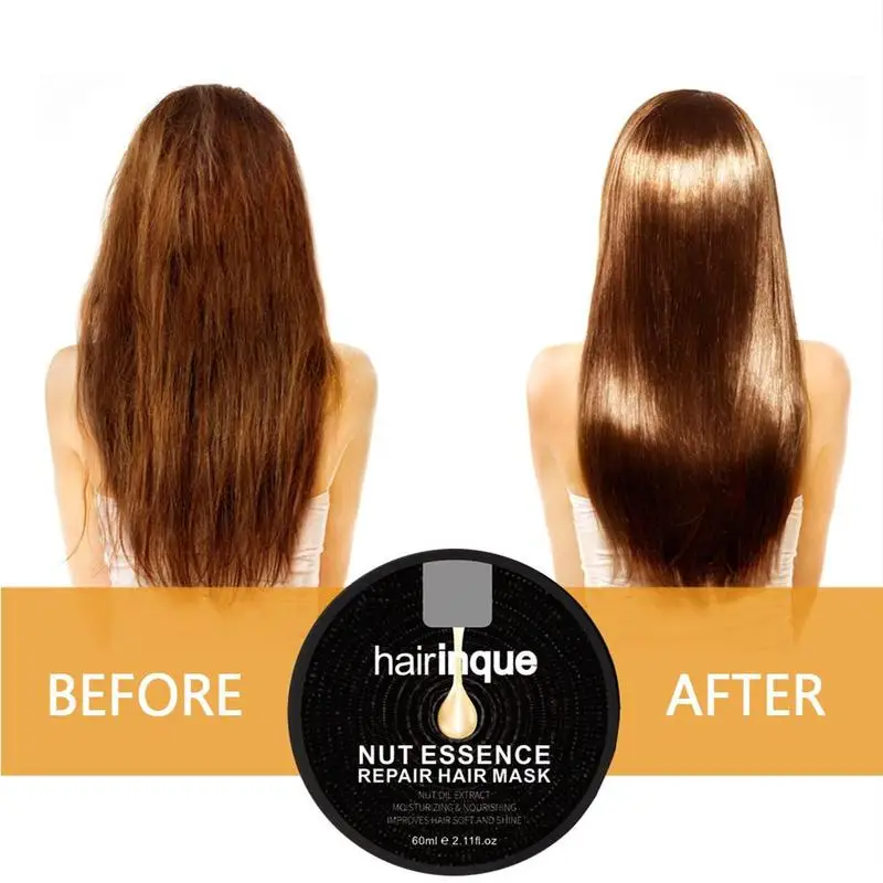 Hairinque Eelhoe 60 мл ореховая маска для волос восстанавливающая поврежденная маска для волос для питания гладких волос для ухода за волосами мягкое лечение