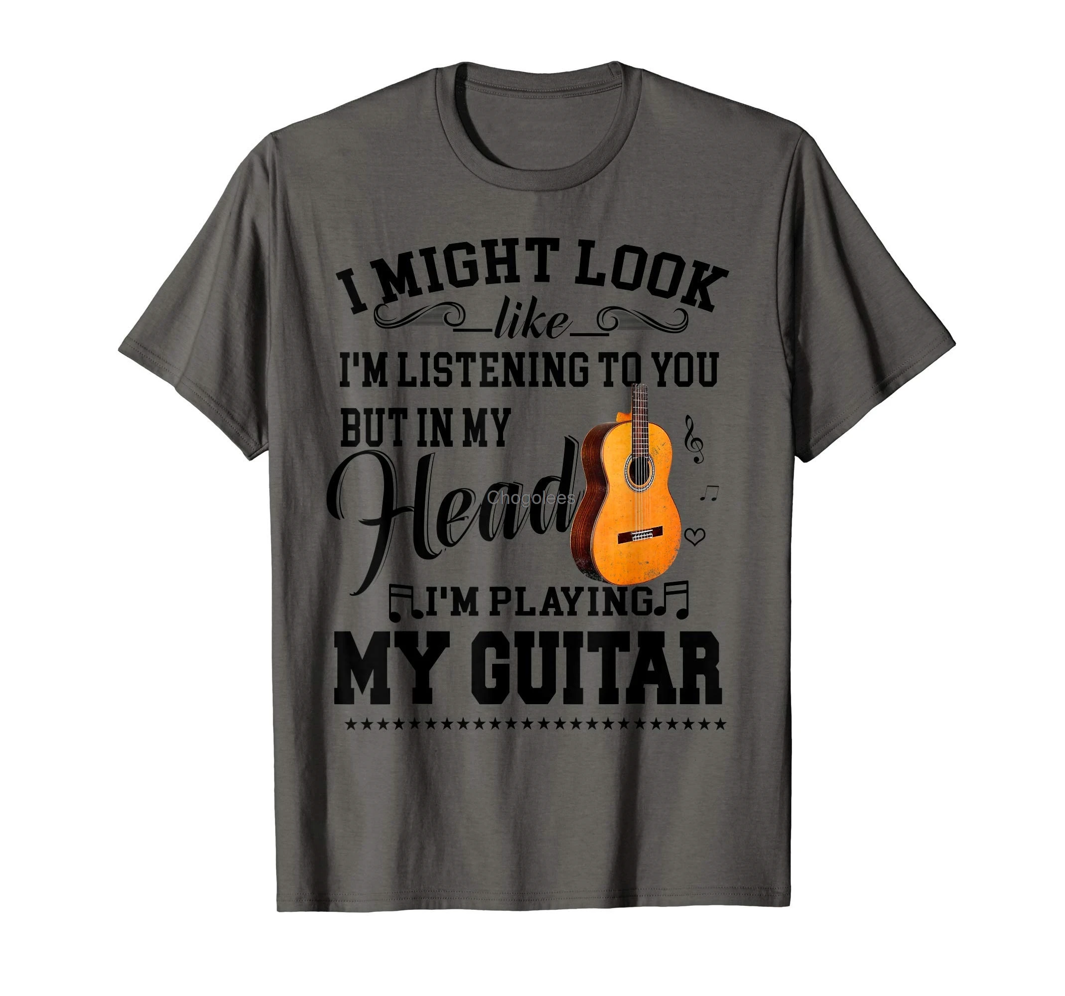 I Might Look Like I'm Listening to You T shirt Music Guitar T-Shirt | Мужская одежда