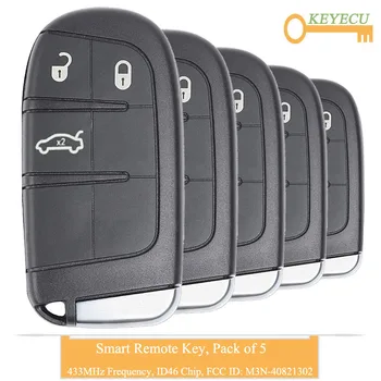 

KEYECU 5PCS, Smart Remote Control Car Key for Jeep Grand Cherokee 2013 2014 2015, Fob 3 Button - 433MHz - FCC ID: M3N-40821302