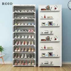 Zapatero multicapa de tela no tejida a prueba de polvo, estante para zapatos de fácil montaje, organizador de zapatos de ahorro de espacio, soporte
