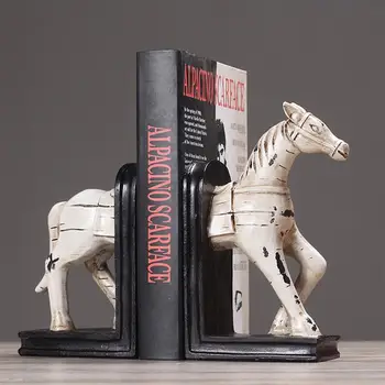 

1 pcs Resin Book Stand Practical Retro Bookends Organiser Resin Bookends Frame Creative Bookends Stationery for Office Library