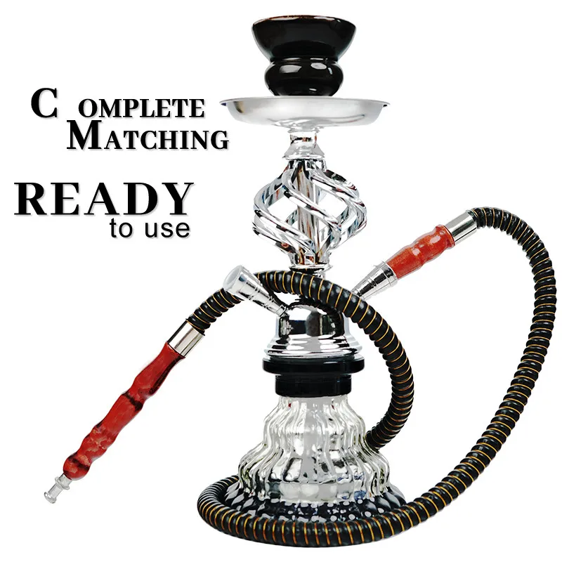 

Arab Large Pipe Glass Hookah Set Shisha Pipe Hose Mouthpiece Hookah for Smoking Bong Narghile Accessories Delicate Water Hookahs