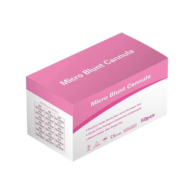 Blunt Tip Fine Micro Cannula For Filler 18G - 30G Uric Acid Facial Filling Nose Slight Blunt Needle 10Pcs/Bag