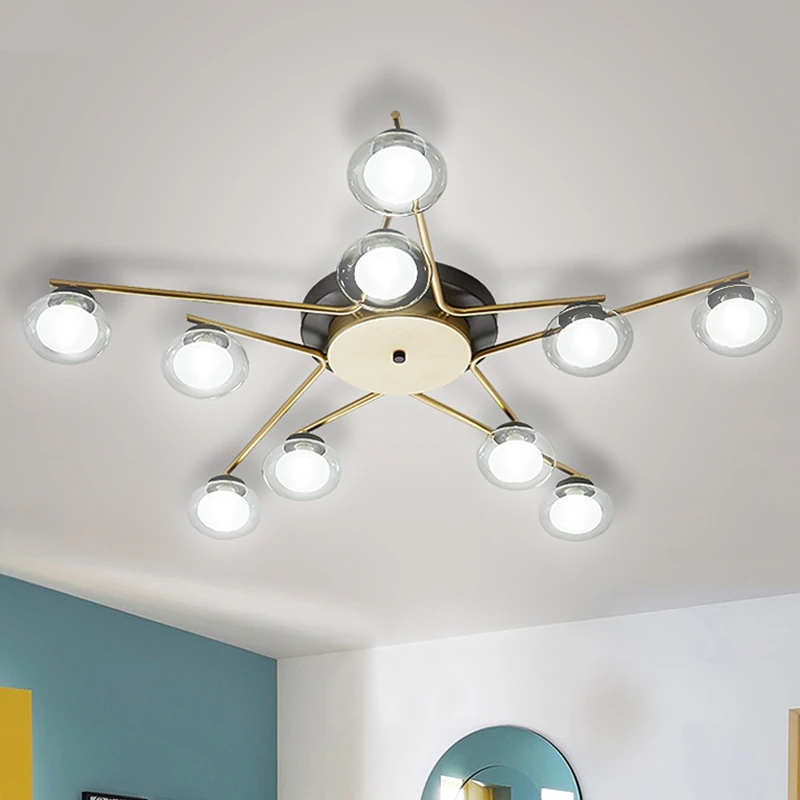 

New LED Ceiling Lamp Modern Living Room Light Restaurant Nordic Lamps and Lanterns Chandelier Led Fixture Ceiling Led Light
