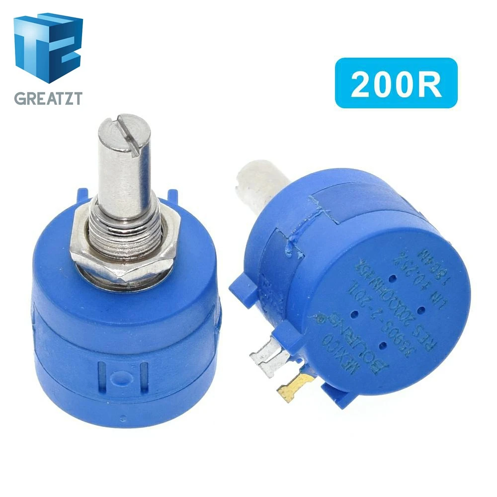 GREATZT 3590S Multiturn потенциометр 500 1 K, 2K 5K 10K 20K 50K 100K Ом Потенциометр переменный резистор 3590 102 202 502 103