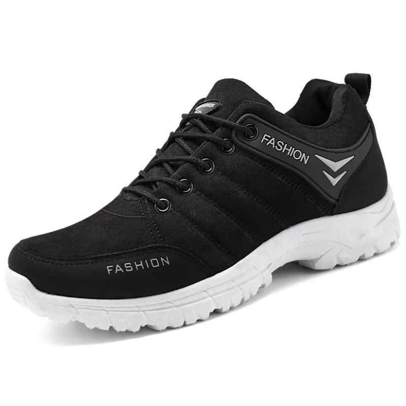 Мужская Уличная обувь для горного туризма; Нескользящая дышащая мужская обувь; спортивная обувь; Мужская Спортивная обувь для бега; Дизайнерские кроссовки - Цвет: Черный