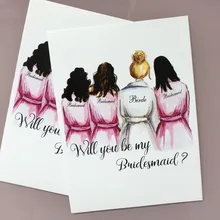 5 шт. в партии на заказ любой текстовый язык приглашения на свадьбу Подружка невесты подарок для невесты персонализированные Пригласительные открытки