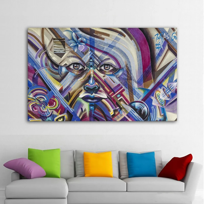 

RELIABLI ART Graffiti Colorful Street Art Canvas Painting Abstract Posters Decorative Pictures On The Wall Home Decor NO FRAME
