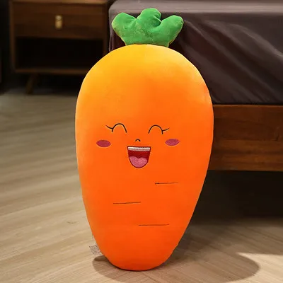 creative 3d simulation vegetable fruit pillow cushion big carrot plush toy eggplant doll for child birthday gift  39inch 100cm