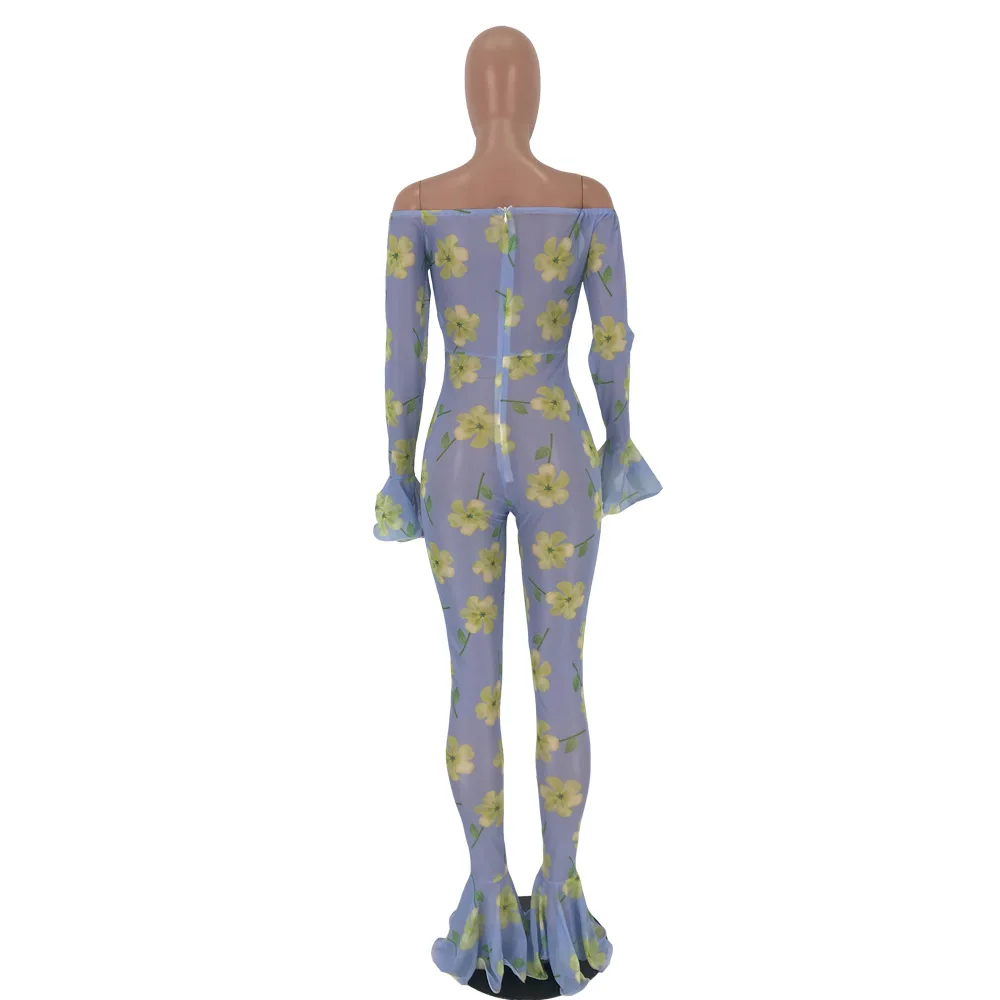 Joskaa Sexy Fashion Print Off Shoulder Backless Rompers Womens Jumpsuit Summer One Piece Outfits Long Sleeve Bodycon Jumpsuit Joskaa Sexy Fashion Print Off Shoulder Backless Rompers Womens Jumpsuit Summer One Piece Outfits Long Sleeve Bodycon Jumpsuit